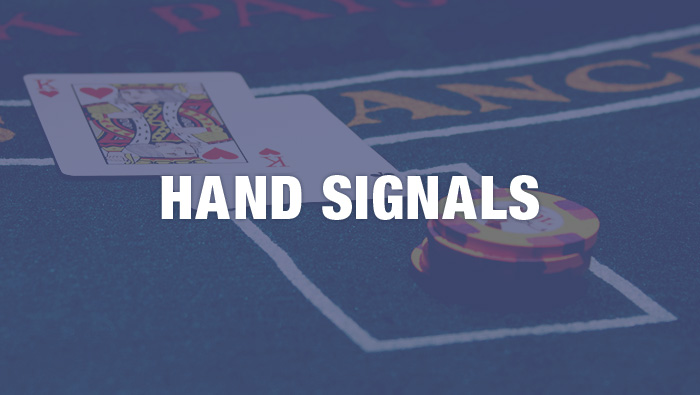 blackjack surrender hand signal